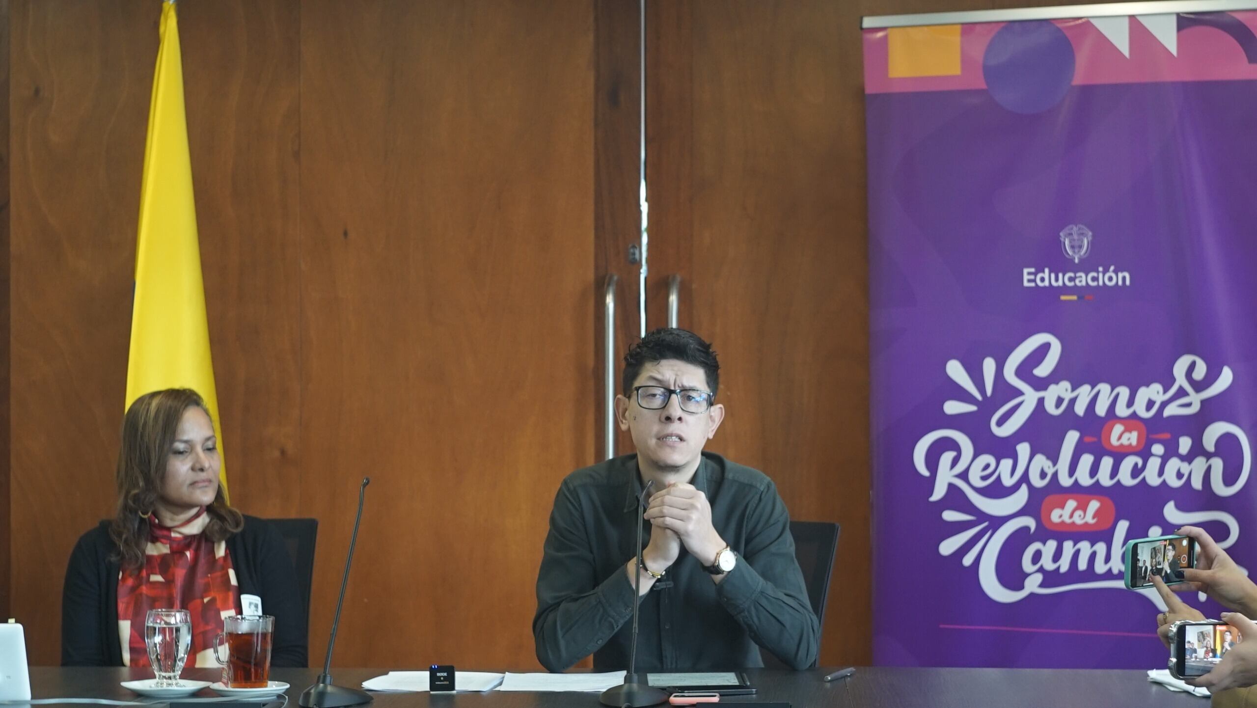 Ministro de Educación, Daniel Rojas.