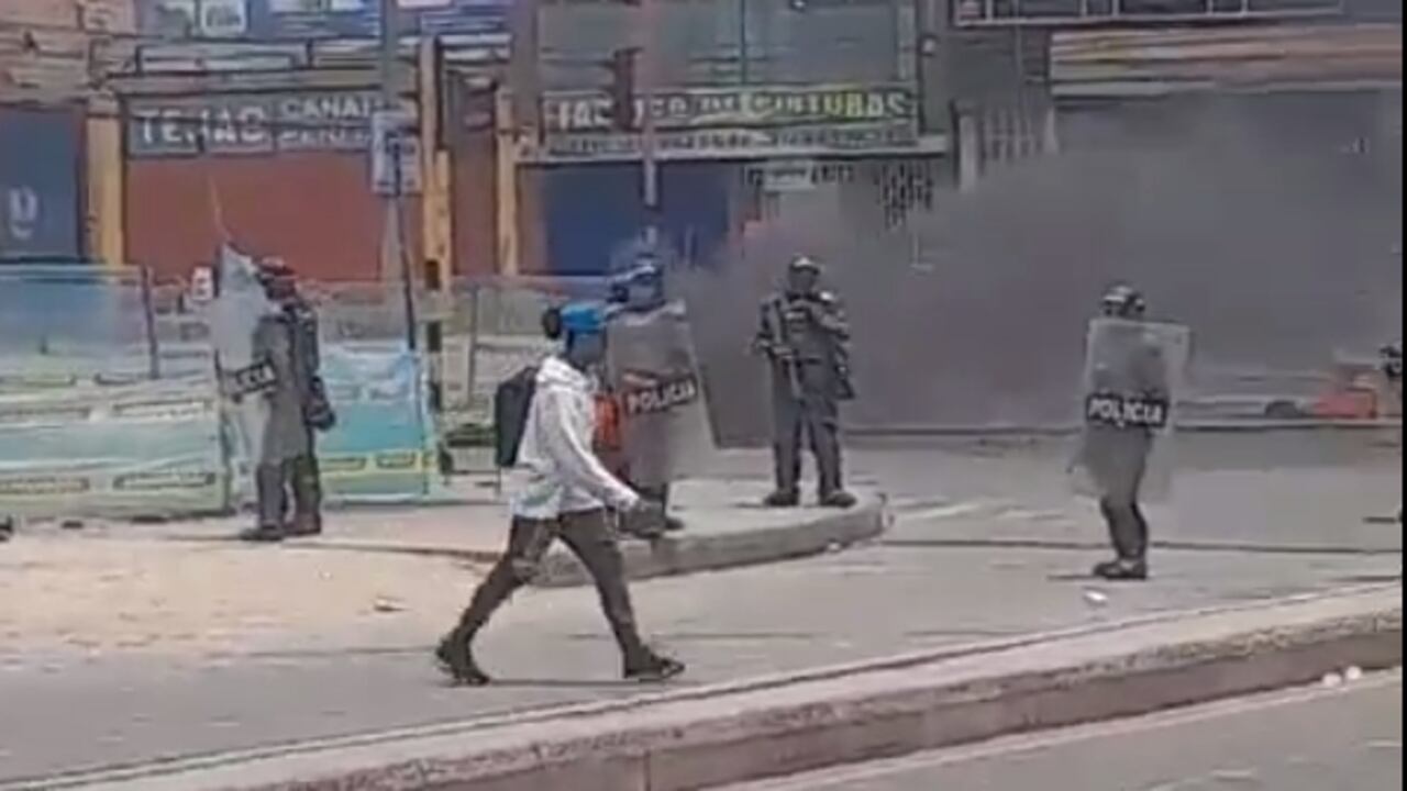 La jornada de protesta comenzó temprano, el viernes.