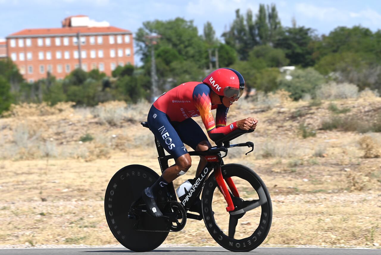 Egan Bernal en la contrarreloj.