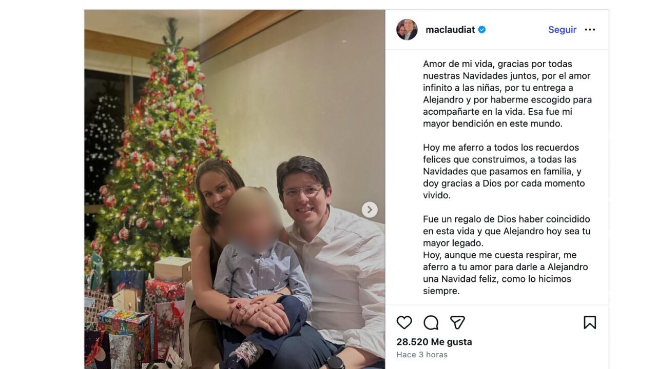 Reviven foto de la última Navidad de Miguel Uribe Turbay con su familia.