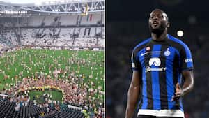 Hinchas de la Juventus protestaron contra el fichaje de Romelu Lukaku.