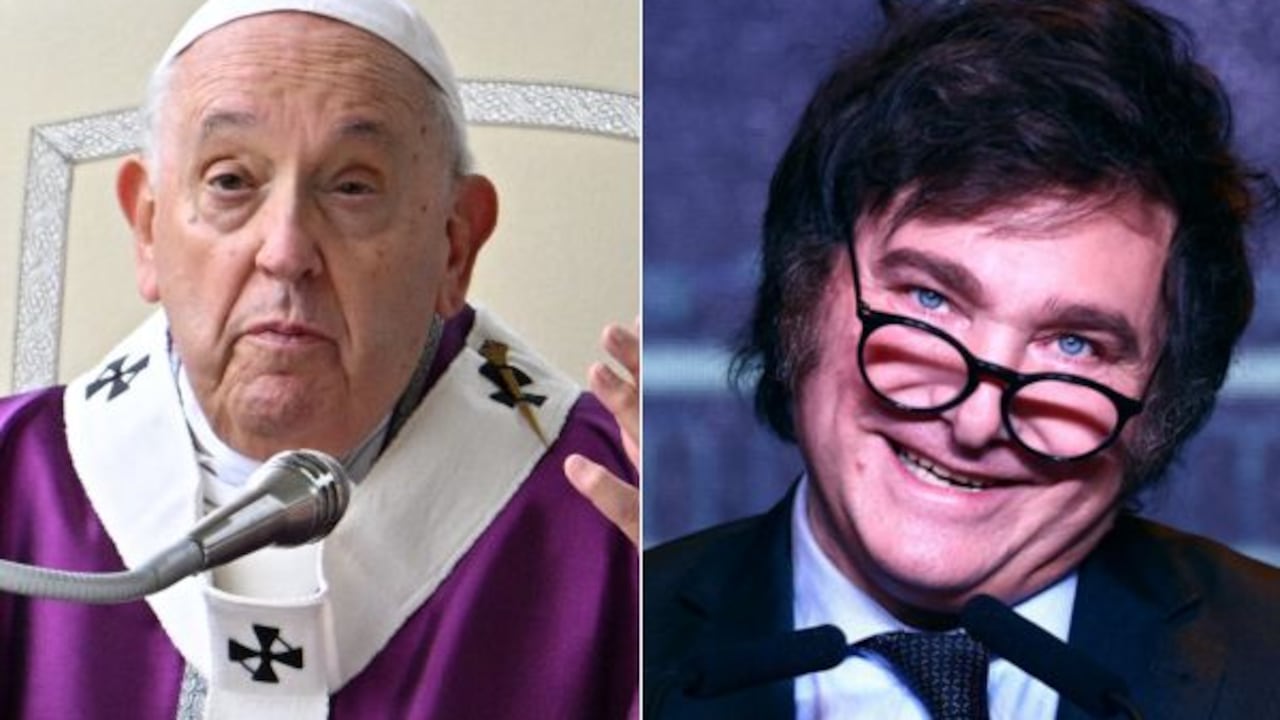 Papa Francisco y Javier Milei.