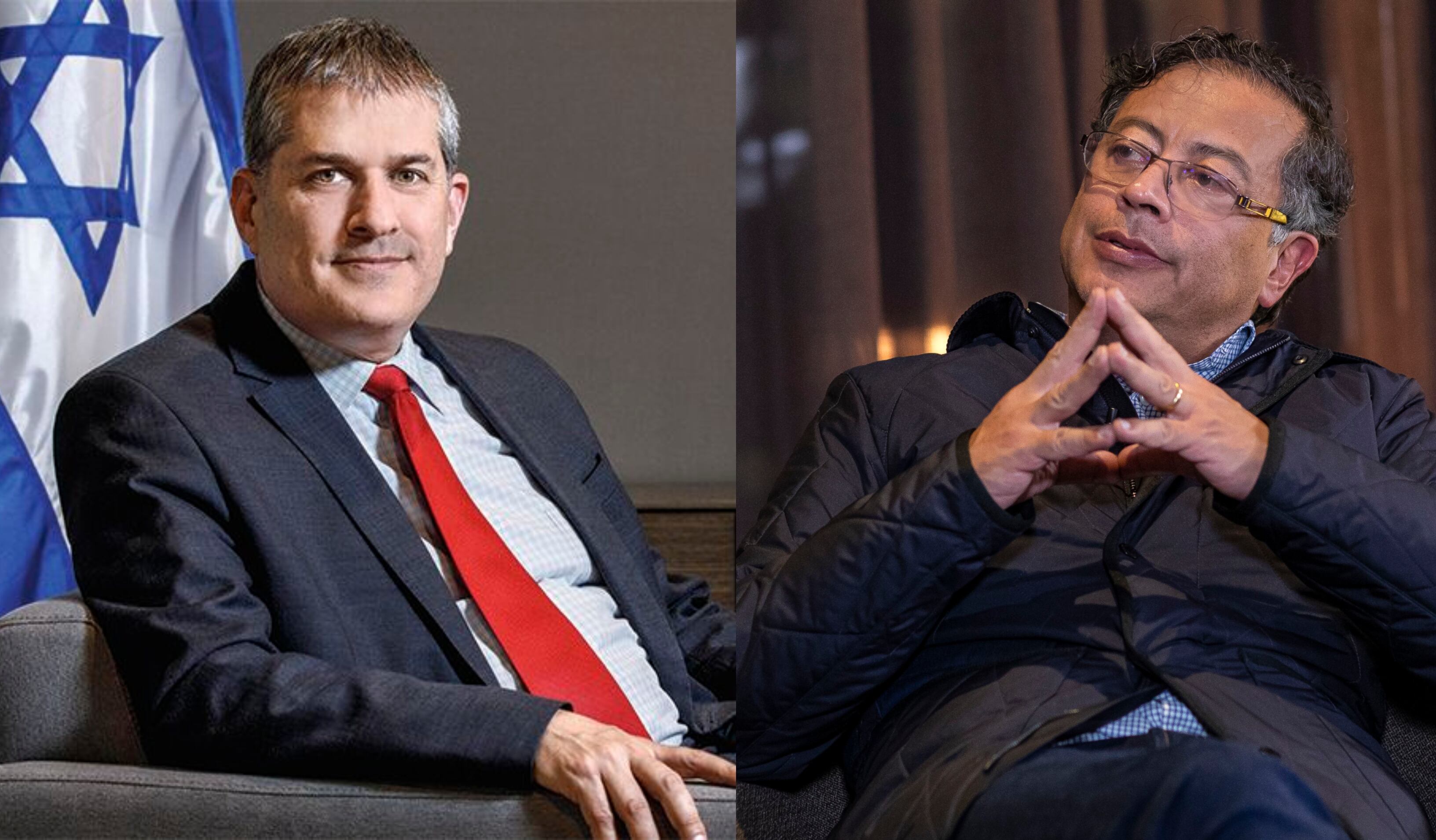 Gali Dagan, embajador de Israel en Colombia, y el presidente Gustavo Petro.