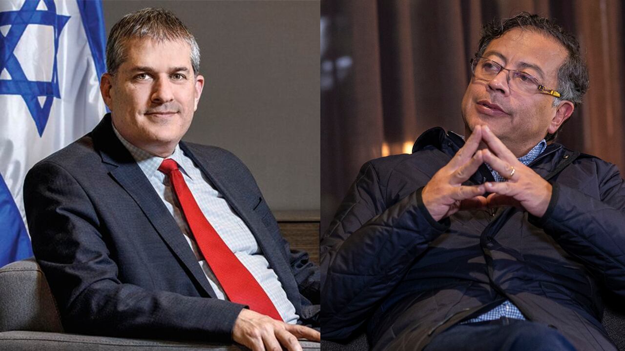 Gali Dagan, embajador de Israel en Colombia, y el presidente Gustavo Petro.