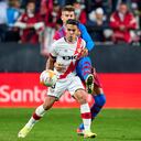 Falcao García debuta con Rayo Vallecano en la Liga de España ante el Barcelona en la temporada 2022/2023.