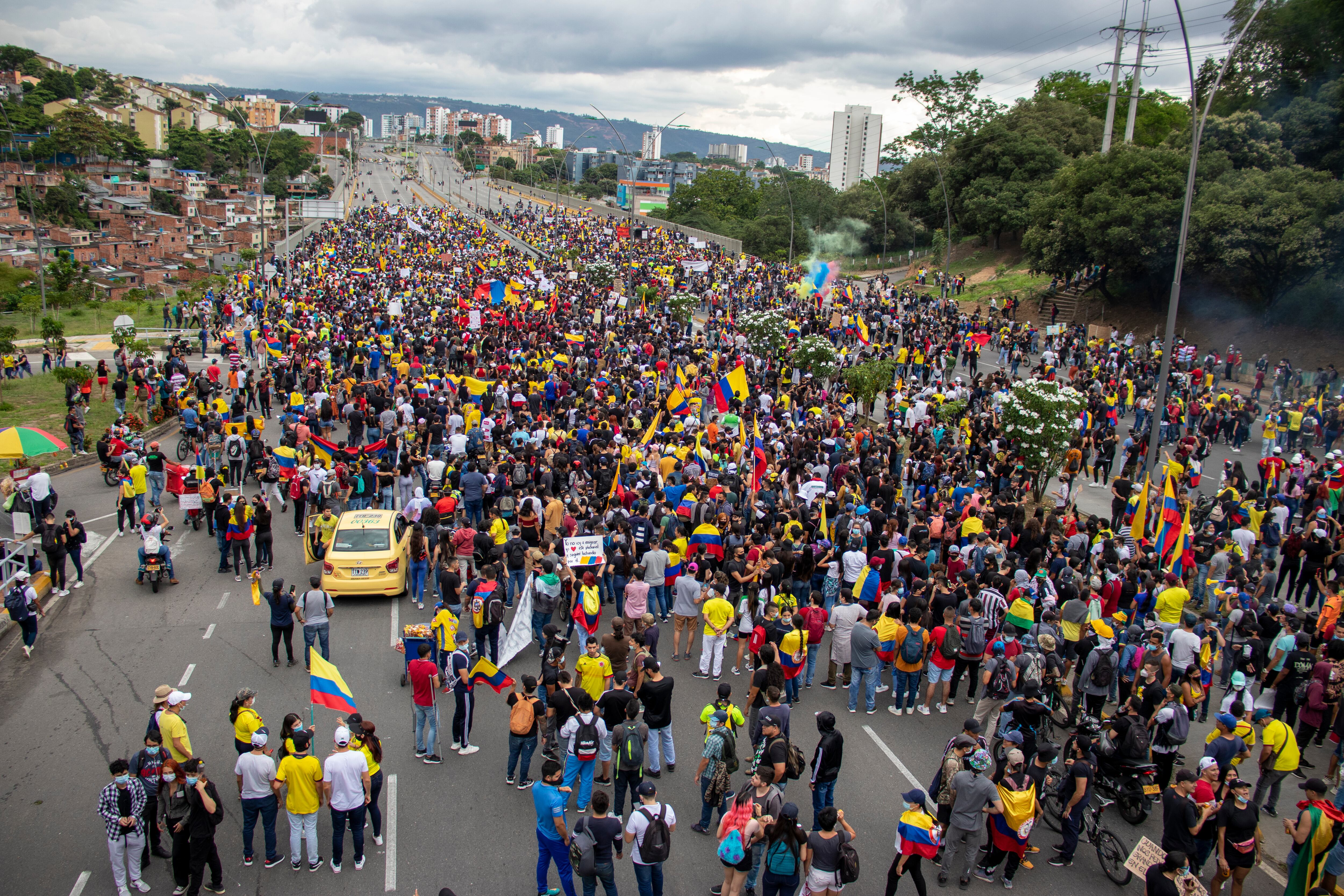 La marcha del 28 de mayo salió desde el sector La Puerta el Sol en dirección al sur de la ciudad y llegó hasta Cañaveral, en Floridablanca.