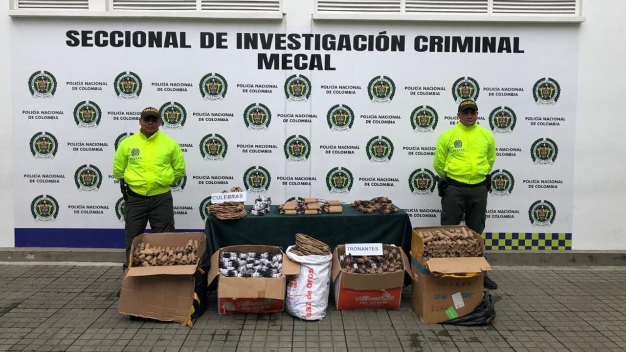 En total fueron incautadas 14.462 unidades de pirotecnia entre las que se encuentran culebras y tumbarranchos.