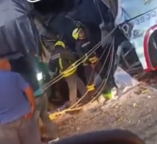 El siniestro entre una tractomula y un bus de servicio interdepartamental