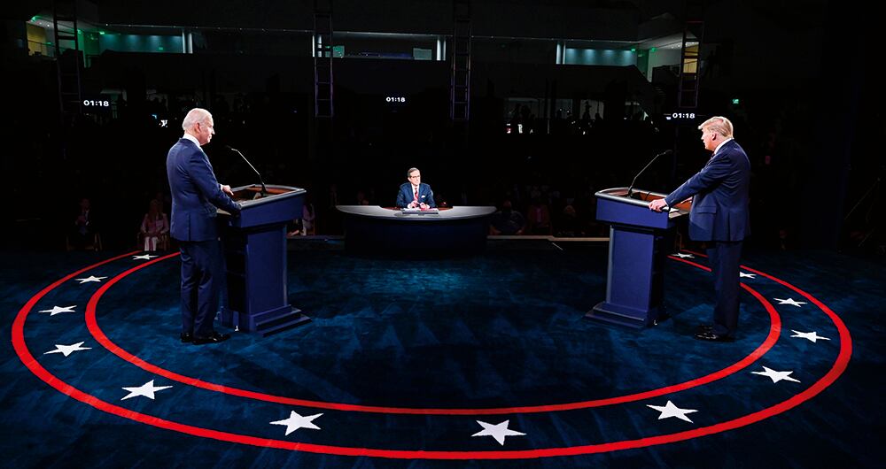 Donald Trump habría estado contagiado de Covid-19 durante el debate contra Joe Biden. Foto: Getty Images