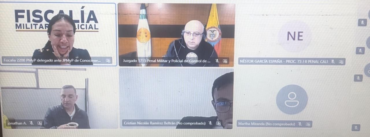 Momento en el que la Fiscalía Penal Militar pide cárcel para el coronel Fredy Quesada Valderrama.