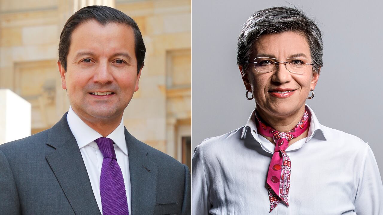 David Luna con Claudia López, los dos estarán en la contienda presidencial de 2026.