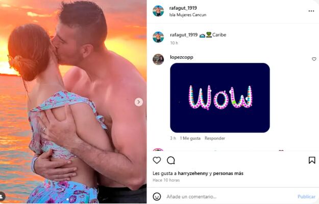 Rafael Gutiérrez compartió una foto presumiendo a su esposa.