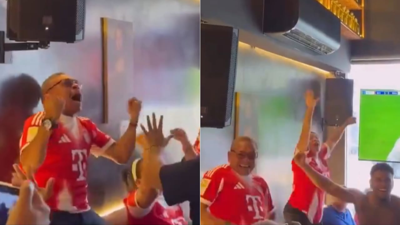 Mane Díaz, papá de Luis Díaz, volvió a dejar una imagen viral en la celebración del gol de su hijo al Real Madrid