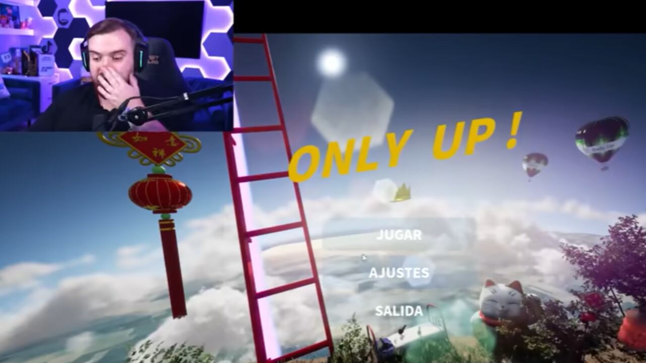 'Only Up!', el videojuego de moda entre los 'streamers'. Captura de Youtube: Ibai.