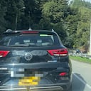 Trancón en vía a La Calera.