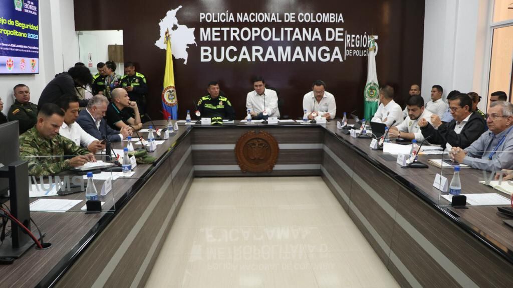 Primer concejo metropolitano de seguridad en Bucaramanga.