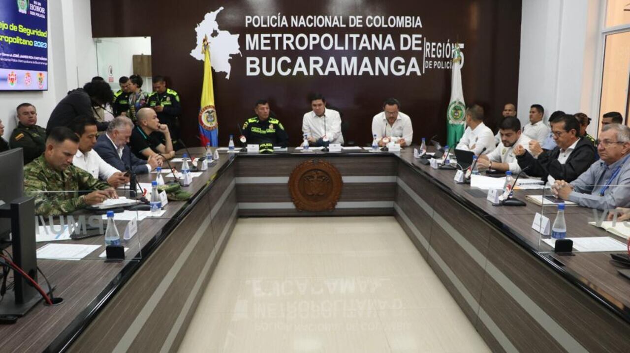Primer concejo metropolitano de seguridad en Bucaramanga.