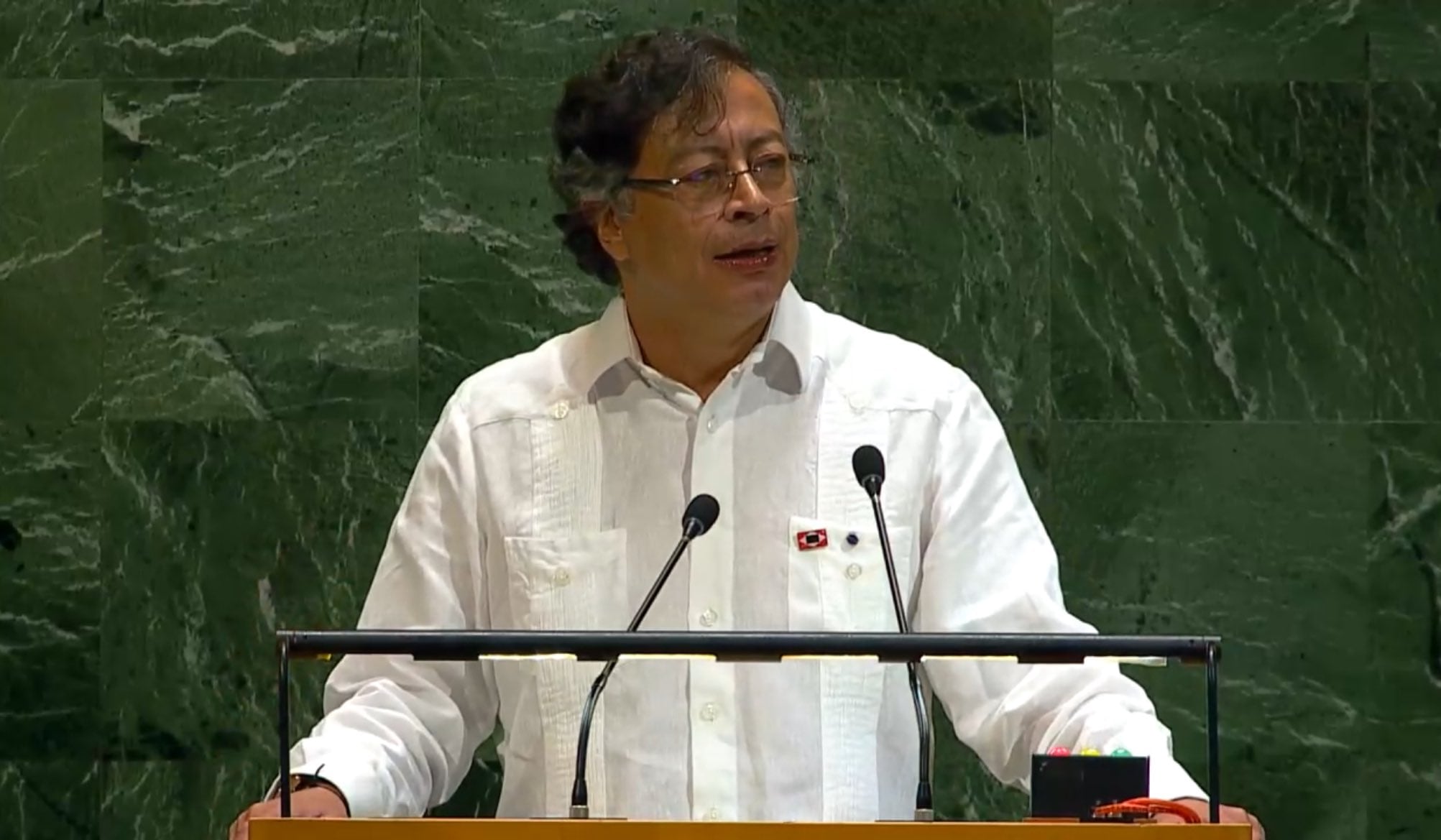 Presidente Gustavo Petro desde la ONU.