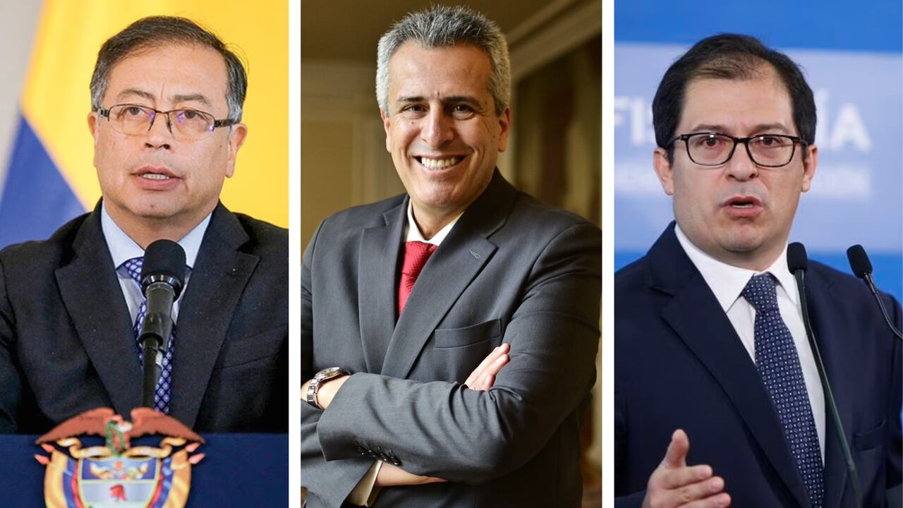 Gustavo Petro, Luis Fernando Velasco y Francisco Barbosa.