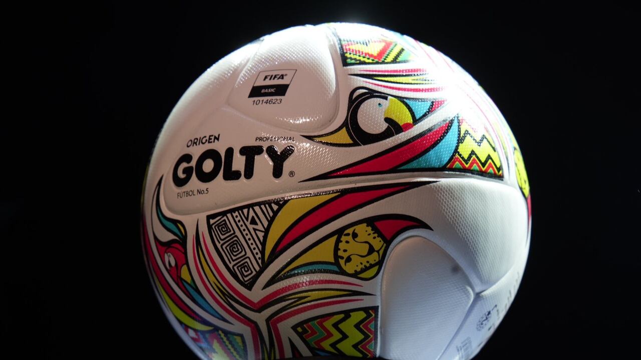 Balón Golty con el que se disputarán todas las competencias del fútbol colombiano a partir del segundo semestre de 2022. Foto: Twitter Golty.