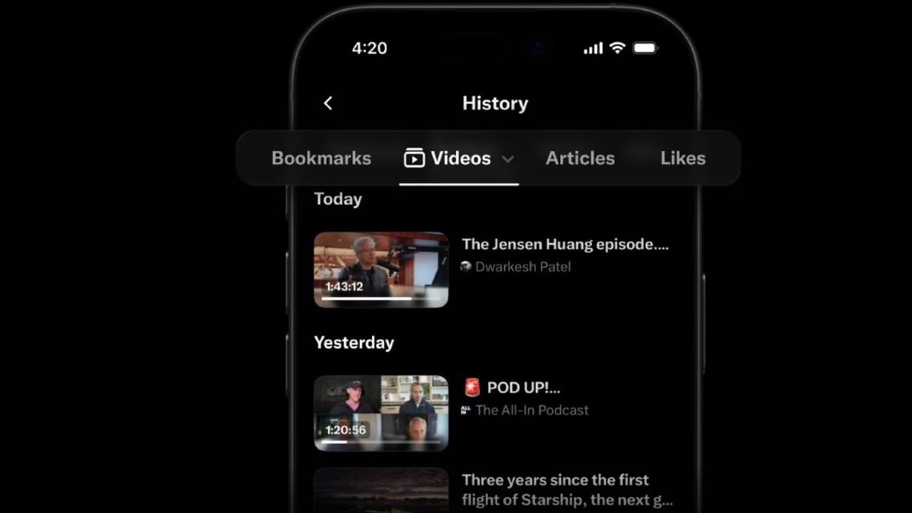 Nueva pestaña de 'Historial' en X.
