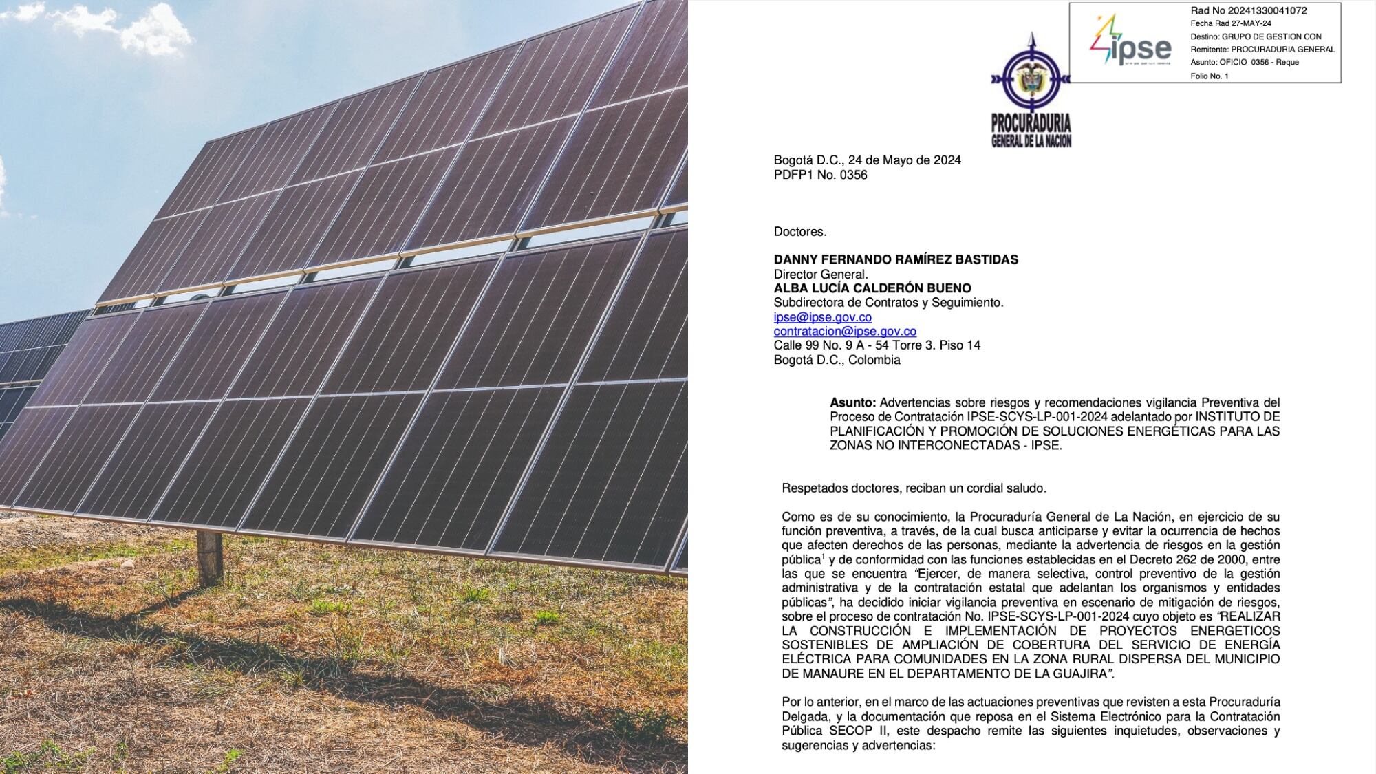 Procuraduría alerta sobre licitación en el Ipse.