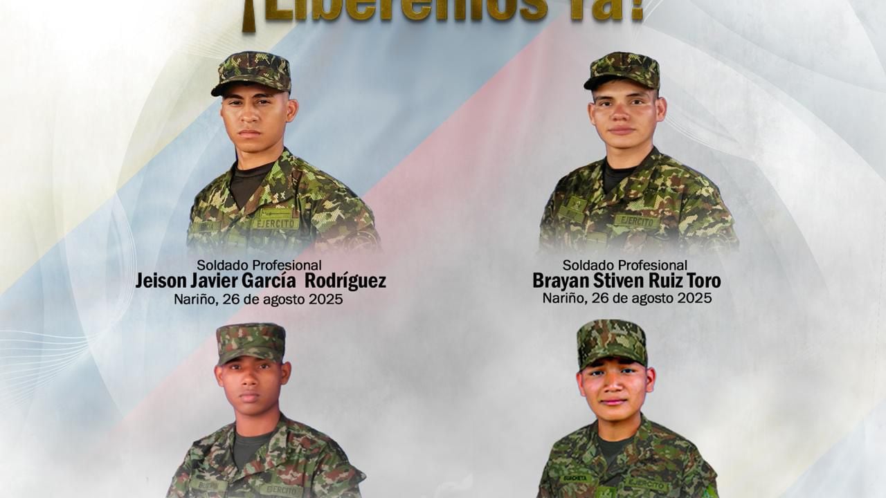 Militares secuestrados por las disidencias de las Farc de alias Iván Mordisco.