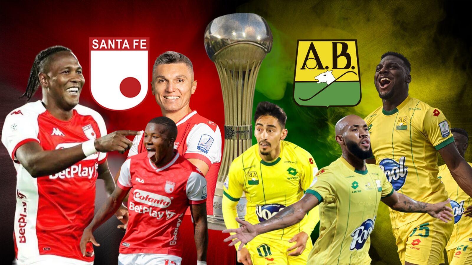 Independiente Santa Fe y Atlético Bucaramanga, los dos equipos que se juegan la primera final del año.
