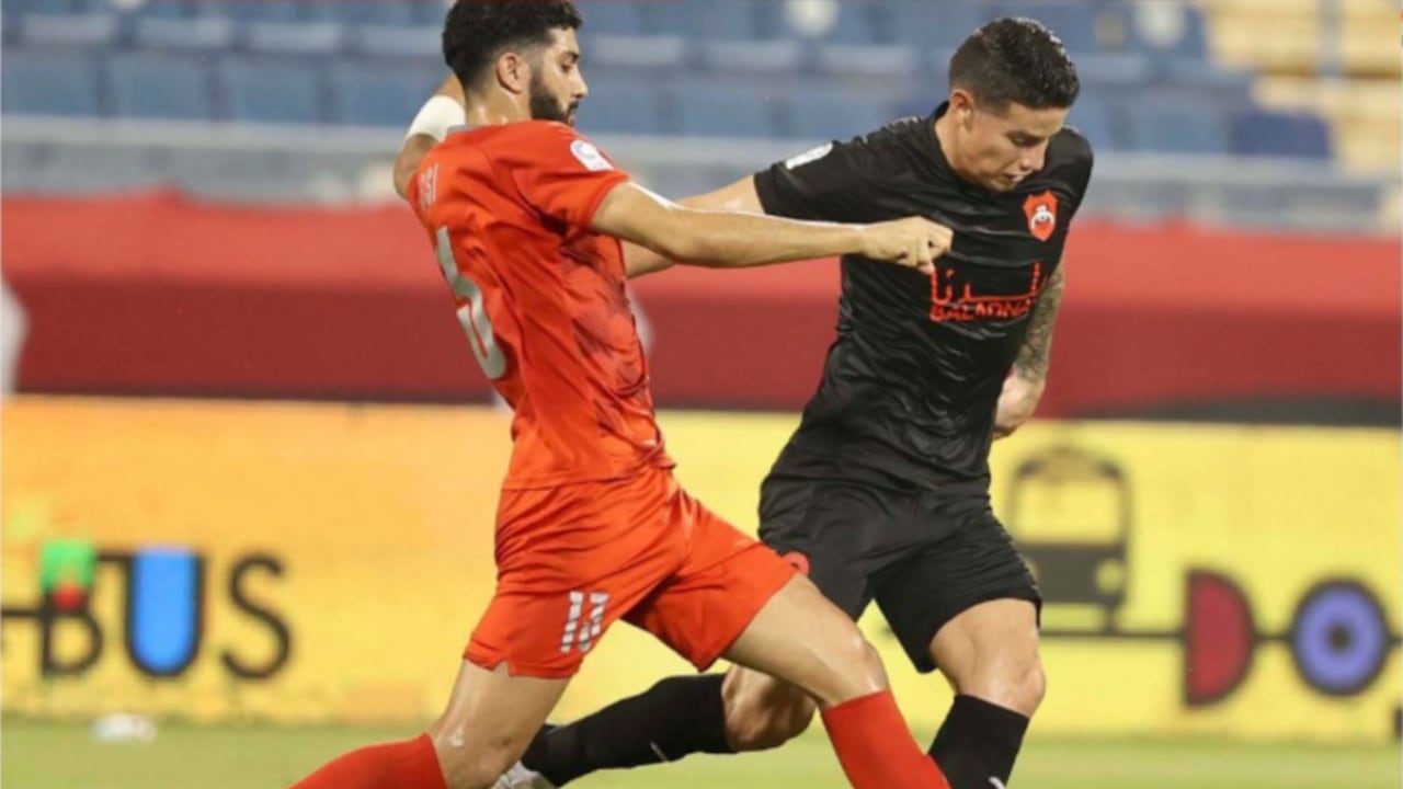 James Rodríguez en su debut con Al-Rayyan.