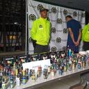 En total fueron 172 frascos de popper incautados.