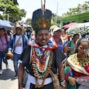 Cali: Marcha de la minga indígena desde la Universidad del Valle hasta Puerto resistencia al oriente de Cali.