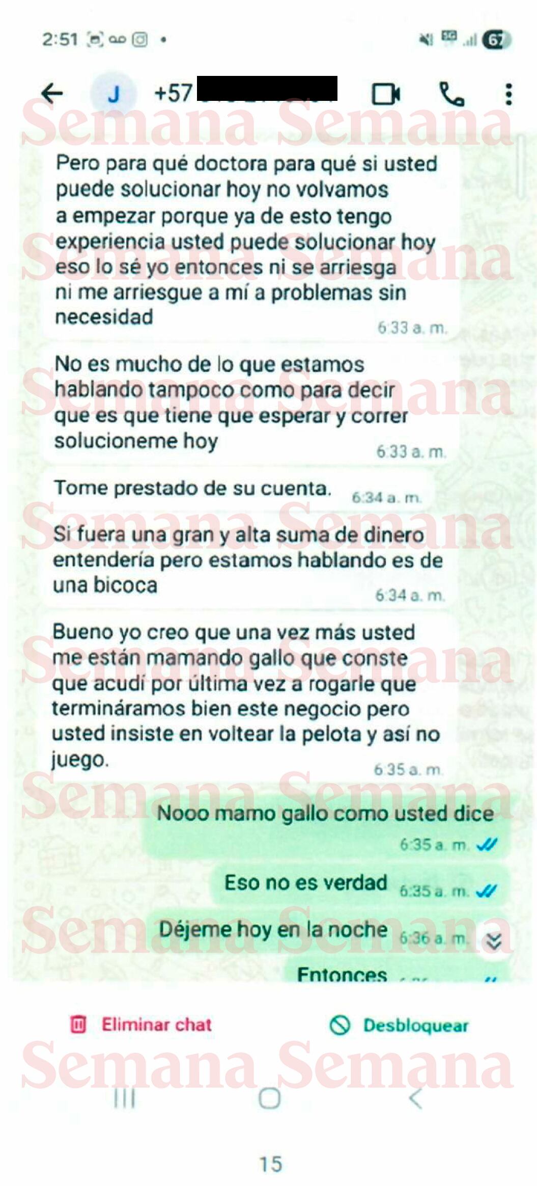 Chats denuncia Angie Rodríguez