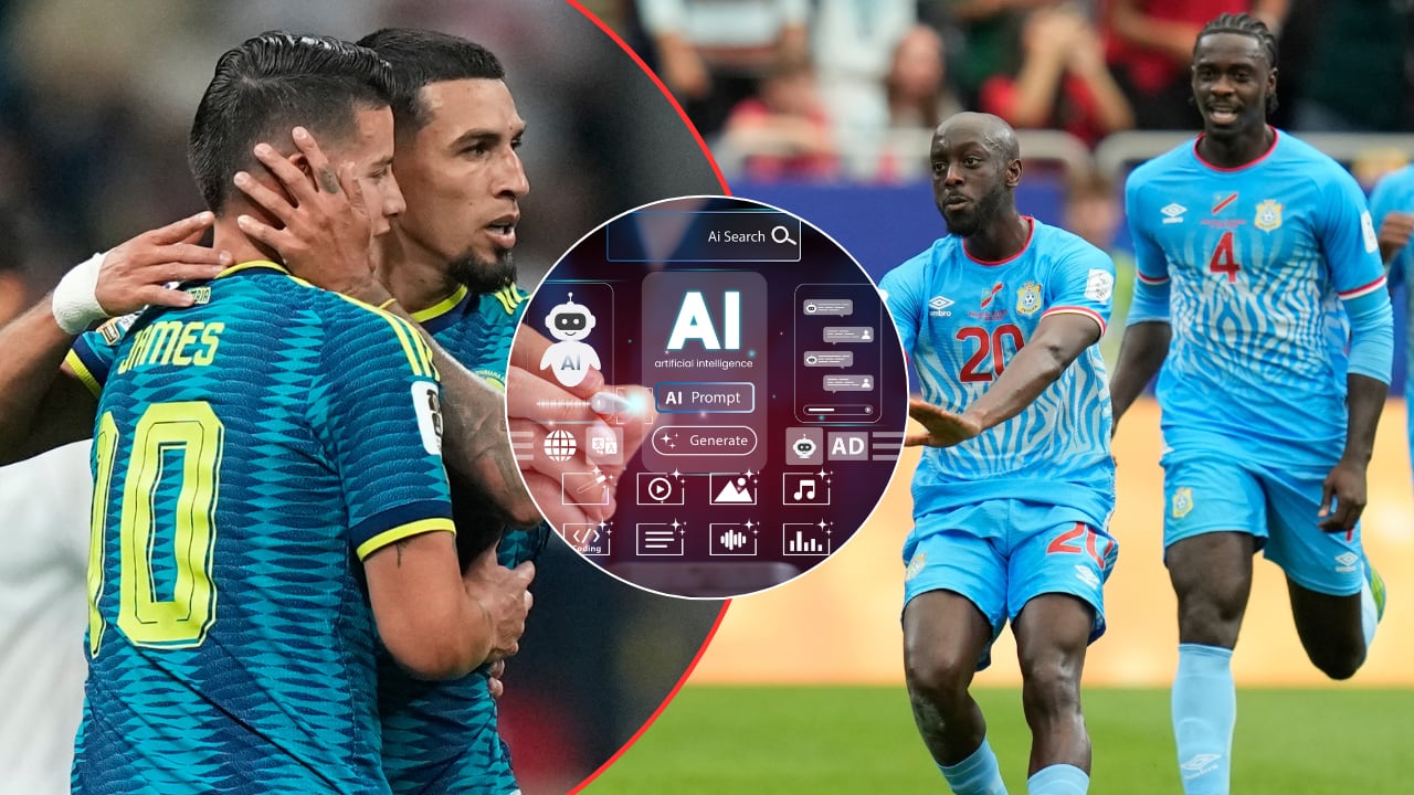 Pronóstico de la inteligencia artificial del partido Colombia vs. RD Congo.