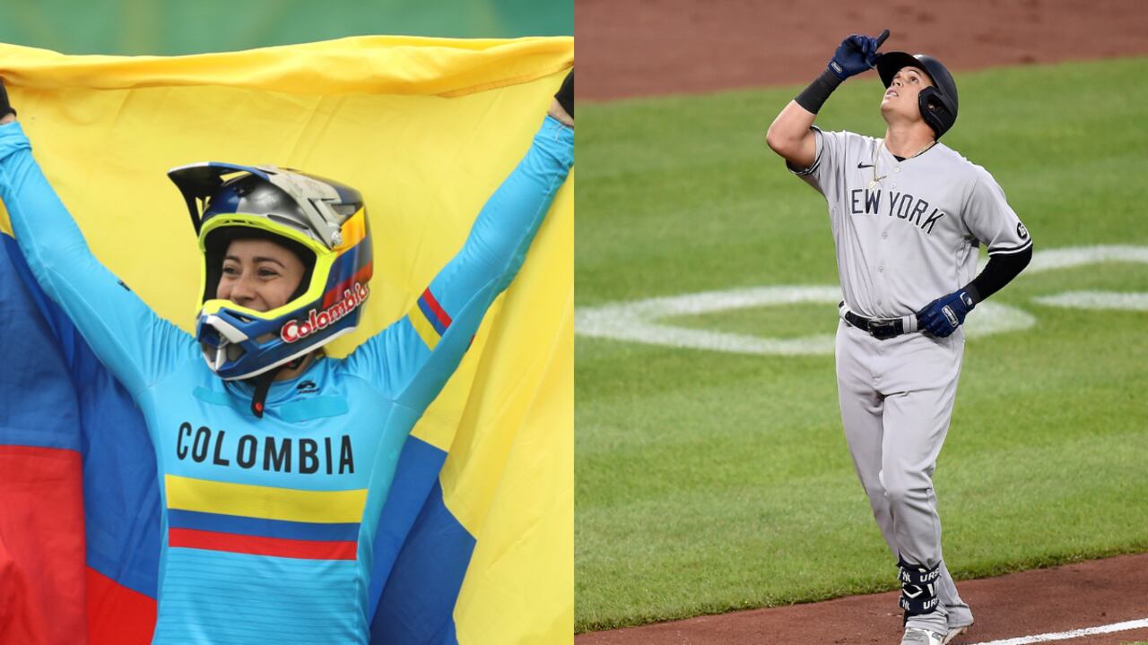 Mariana Pajón y Giovanni Urshela, deportistas colombianos