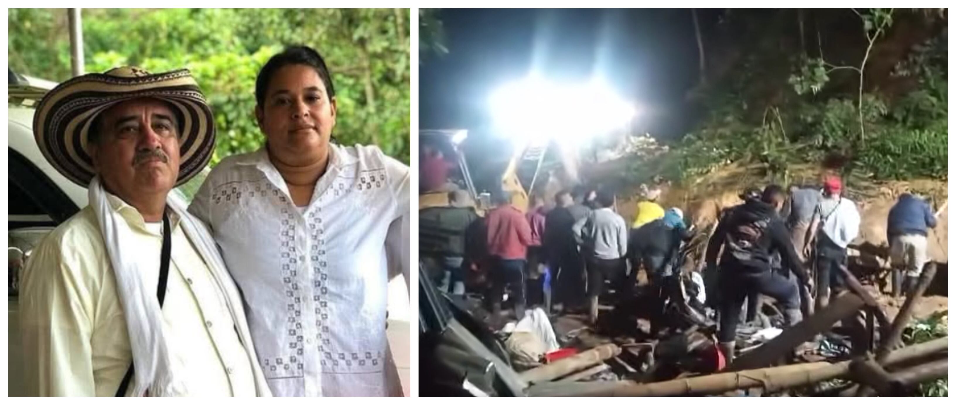 Gustavo Peña, su esposa  Kelly Jhoana Castaño murieron en un deslizamiento en Suaza, Huila.