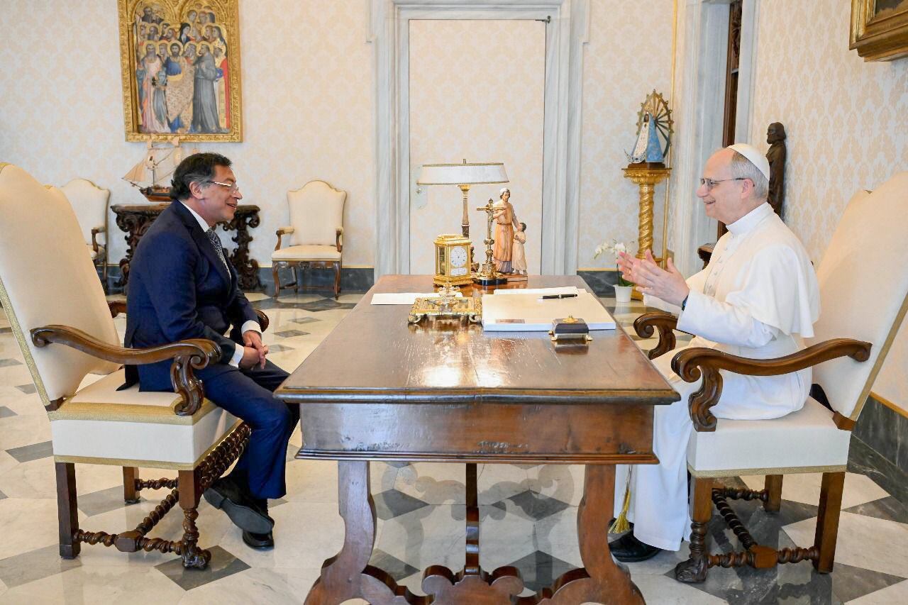 Petro y el papa León XIV se reúnen en la mañana de este lunes, 19 de mayo.