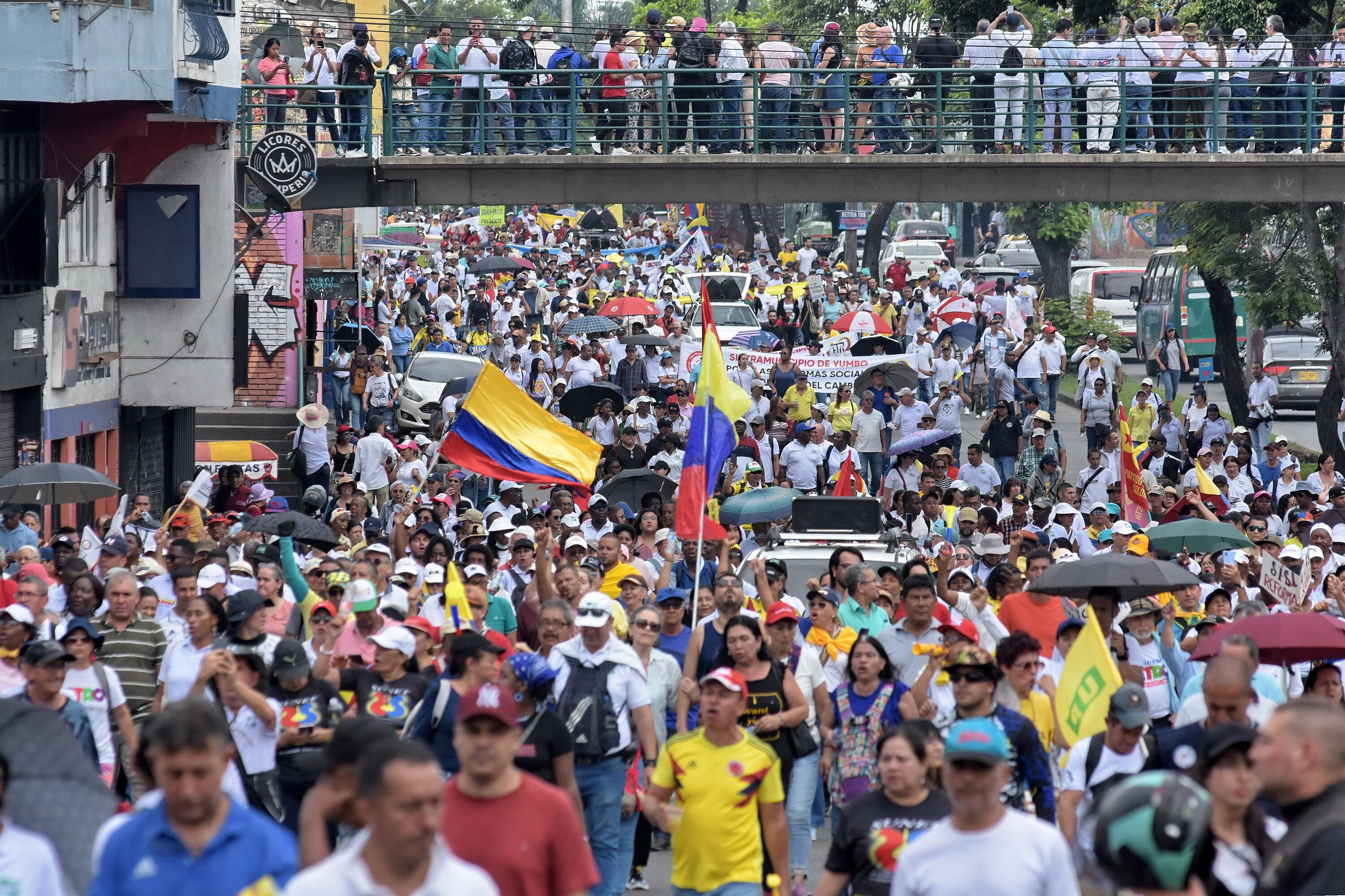 Marcha a favor del Gobierno y las Reformas del Presidente Gustavo Petro.
