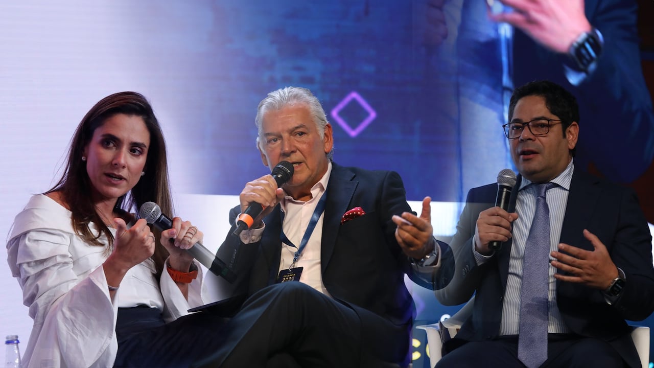 Natalia Gutiérrez Jaramillo, presidenta de Acolgen y presidenta del Consejo Gremial Nacional; Jaime Alberto Cabal, presidente de Fenalco, y Guillermo Herrera, presidente de Camacol Nacional.