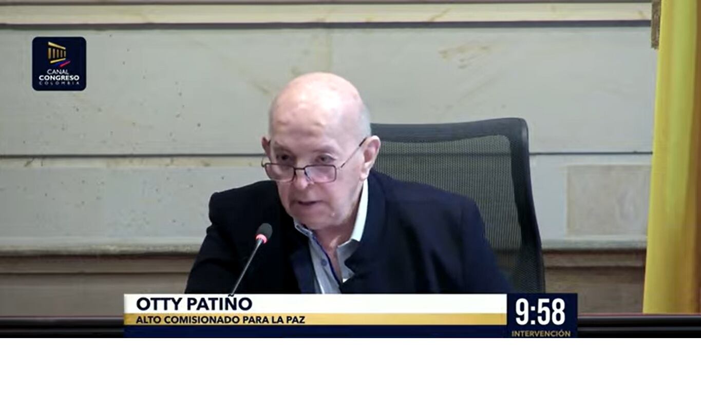 El alto comisionado de paz, Otty Patiño, se presentó en una audiencia pública ante la Comisión Primera de la Cámara de Representantes.