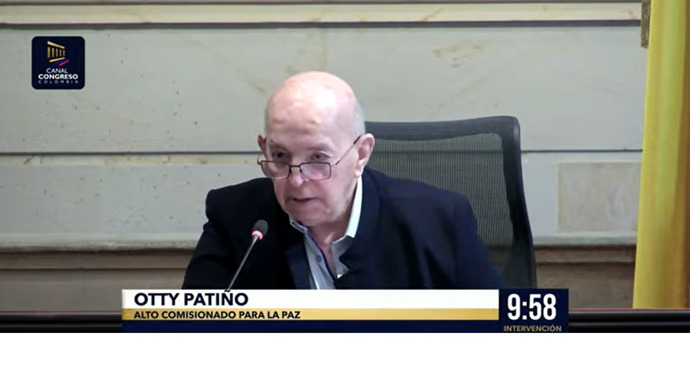 El alto comisionado de paz, Otty Patiño, se presentó en una audiencia pública ante la Comisión Primera de la Cámara de Representantes.