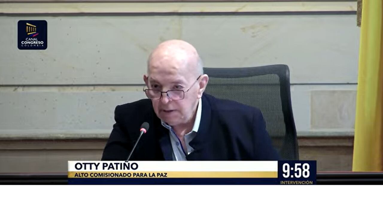El alto comisionado de paz, Otty Patiño, se presentó en una audiencia pública ante la Comisión Primera de la Cámara de Representantes.