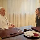 Katherine Miranda tuvo una audiencia privada con el Papa Francisco.