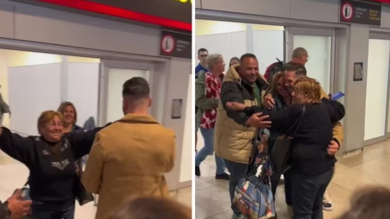 Mujer confunde a su hijo en el aeropuerto