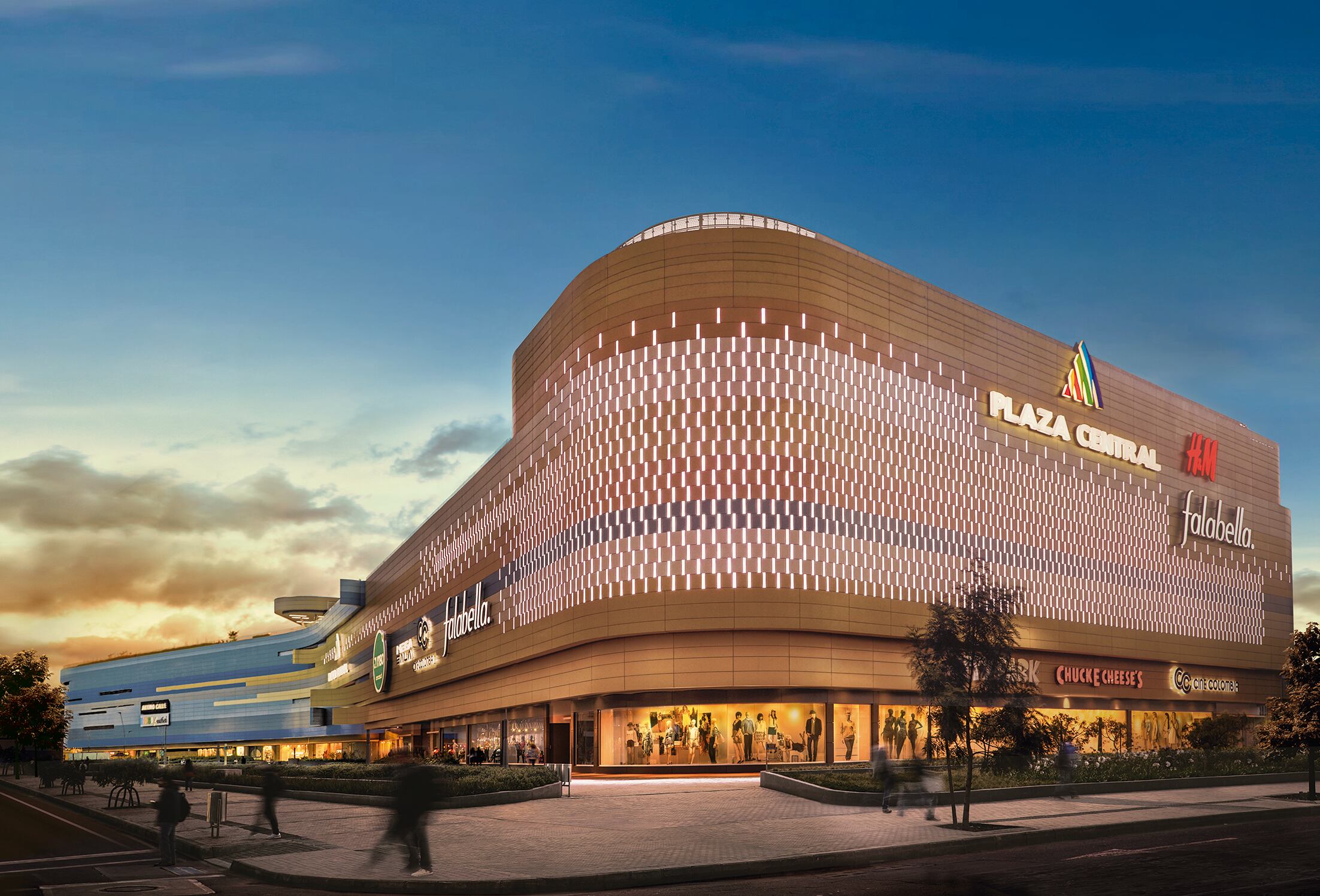 Centro comercial Plaza Central, en Bogotá, que cuenta con certificación LEED plata.