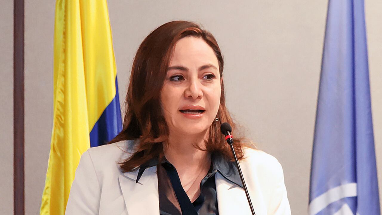 Piedad Urdinola, directora del Dane, y Agustín Zimmermann, representante de la FAO en Colombia, presentaron el informe de inseguridad alimentaria 2024.