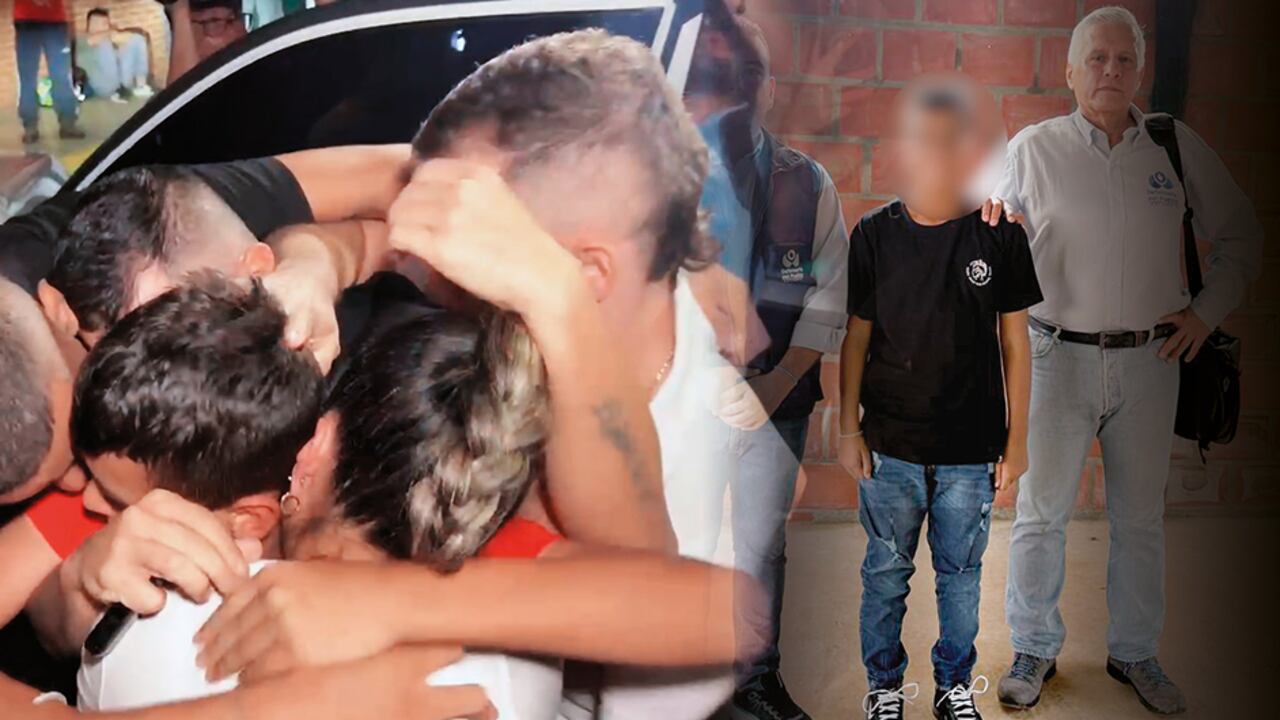 La familia de Lyan se reencontró con el menor en la Fundación Valle del Lili, sur de Cali, a donde fue trasladado minutos después de ser liberado.