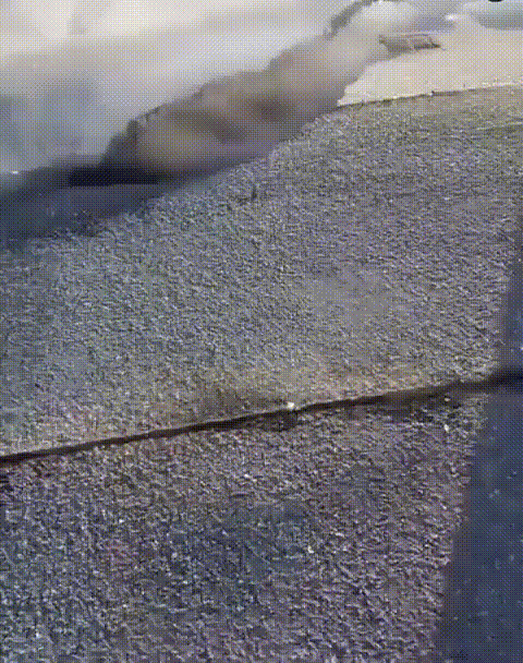 Grietas en el suelo en Islandia