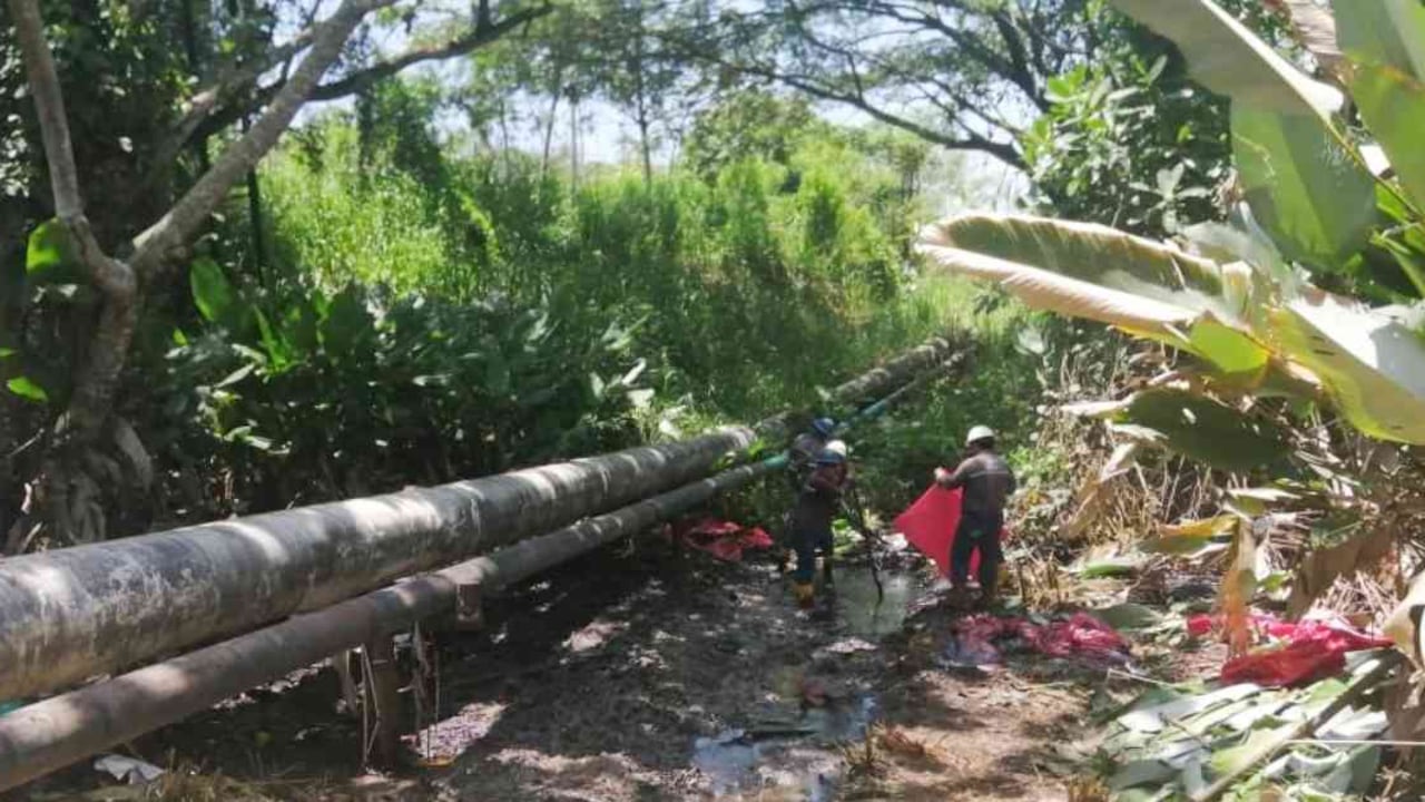 En el campo Campo Moriche de Puerto Boyacá se produjo el derrame de 100 barriles petróleo. Foto: Corpoboyacá.