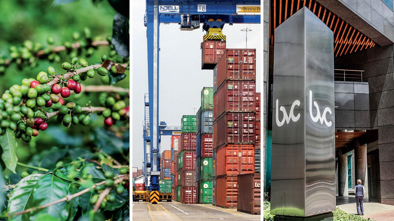 El agro, impulsado por el papel protagónico del café; las exportaciones, en medio de las más duras tensiones entre Estados Unidos y Colombia, y hasta la bolsa, con transacciones que han destrabado el valor de las compañías, han dinamizado la economía.