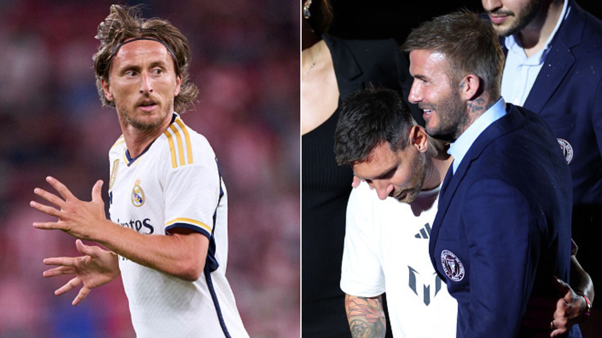 Luka Modric se reunió con David Beckham en una isla de Croacia.